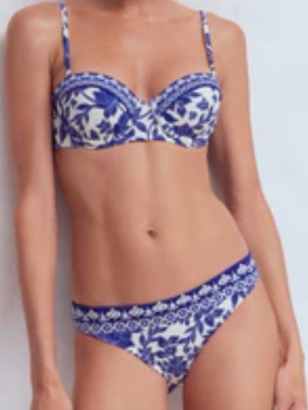 Boden Blue and White Floral Underwire Bikini